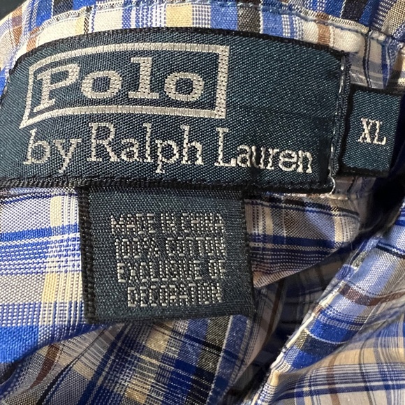 Polo Ralph Lauren Mens Plaid Pearl Snap Button Down Short Sleeve Shirt - Picture 5 of 5
